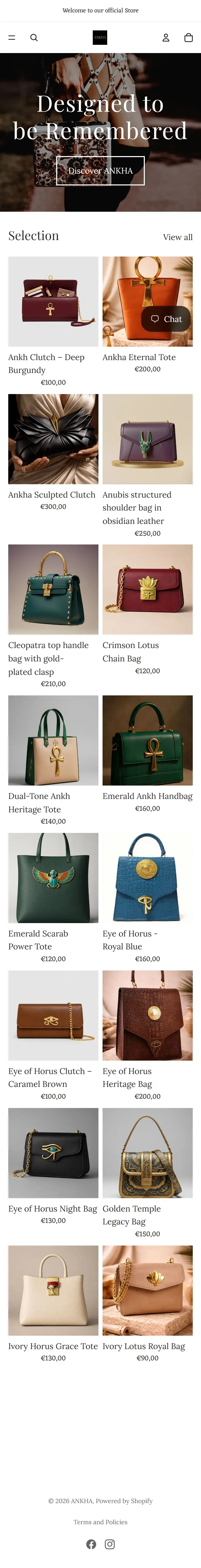 ankhaboutique.com on a phone