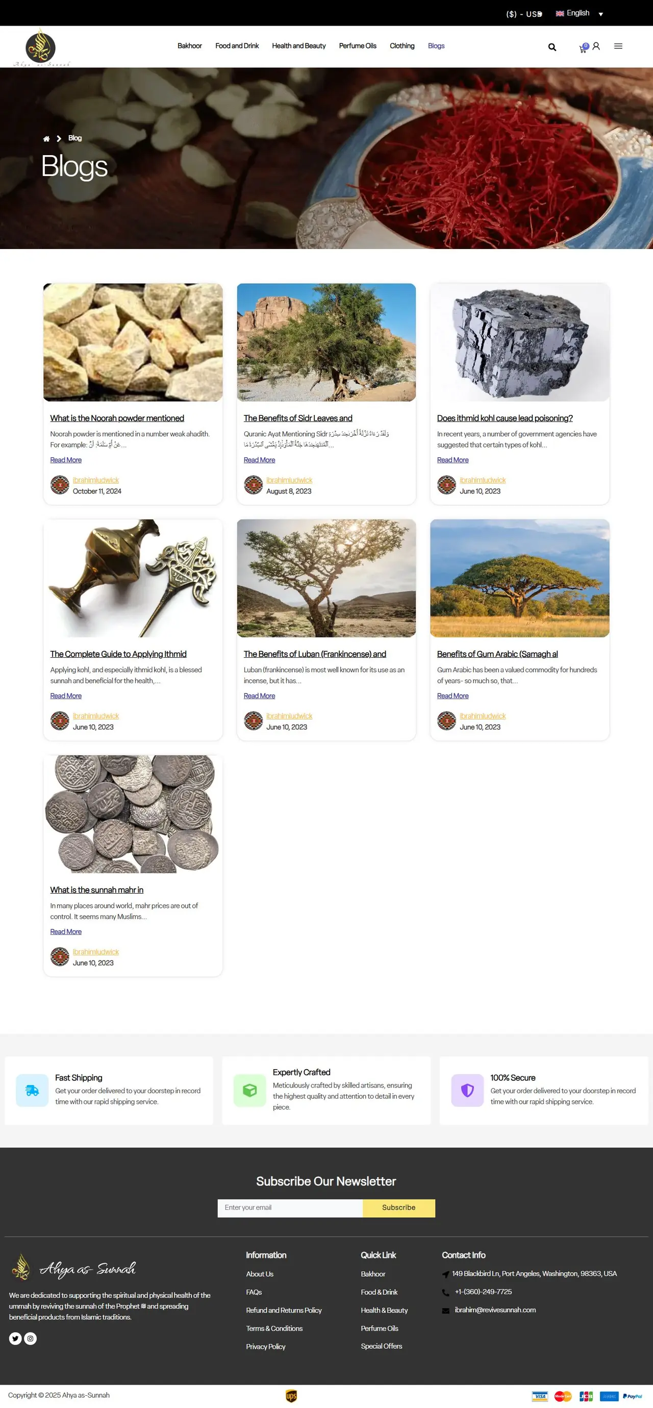 Blog page of revivesunnah.com, full-page screenshot