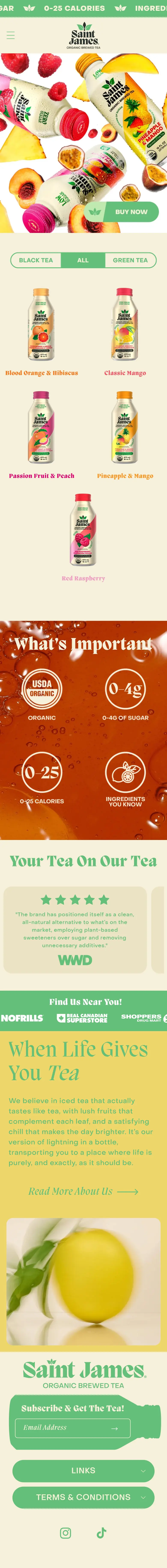 saintjamesicedtea.ca on a phone
