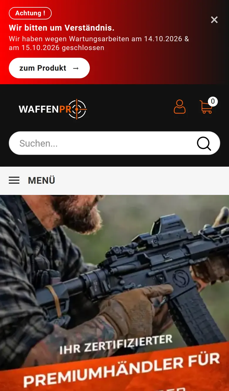 waffenpro.de on a phone